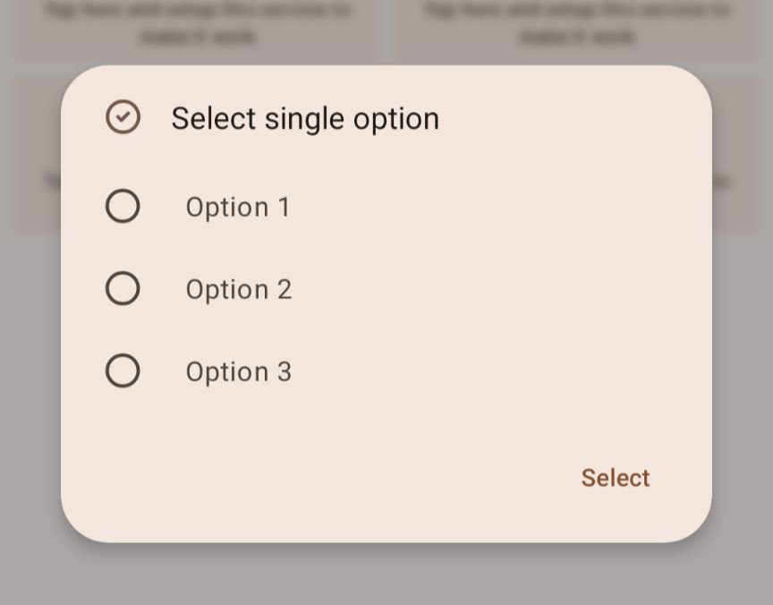 Single Choice example 2